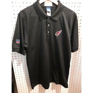 Arizona Cardinals NFL Reebok Black Polo Embroidered Medium